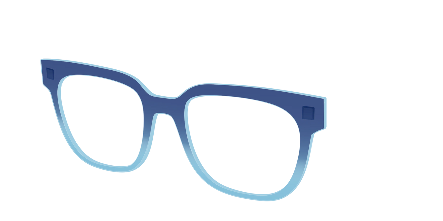 The Indigo to Sky Blue Gradient Crystal