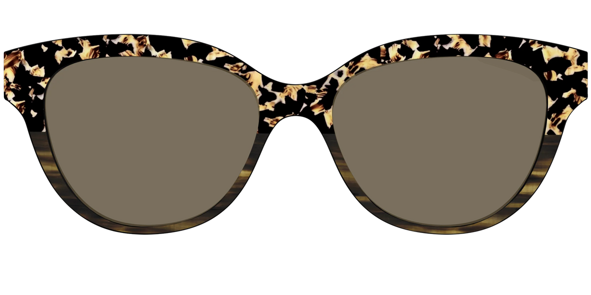 The Polarized Caramel Tortoise Horn Split Sun Top