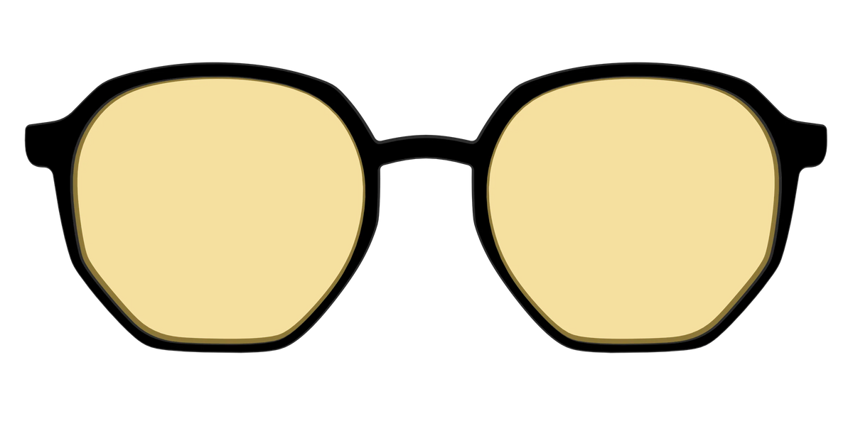 The Black With Citrine Yellow Lens
