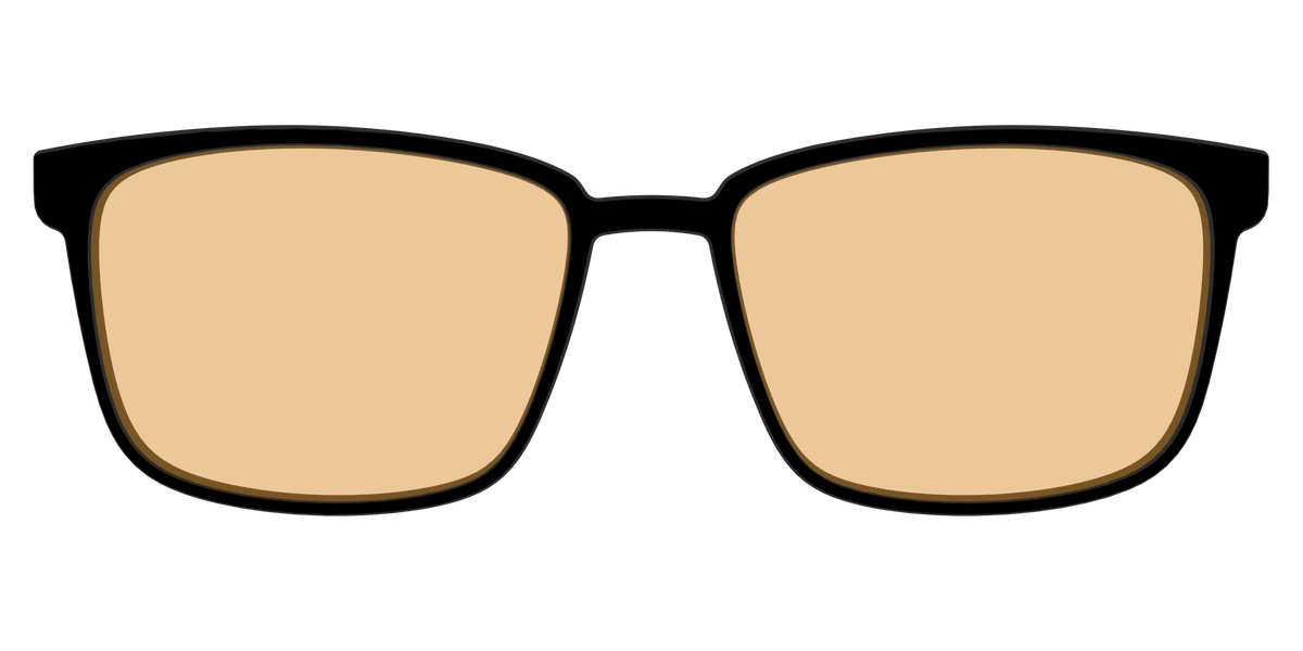 The Black With Umber Brown Lens