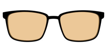 The Black With Umber Brown Lens