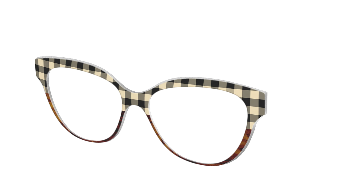 The Ivory Plaid Wood Split