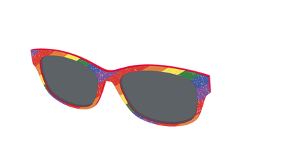 The Polarized Traditional Pride Flag Glitter Sun Top