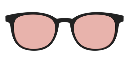 The Black With Coral Pink Lens