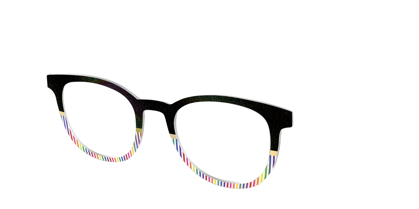 The Chic Pride Stripes Crystal with Gold Foil