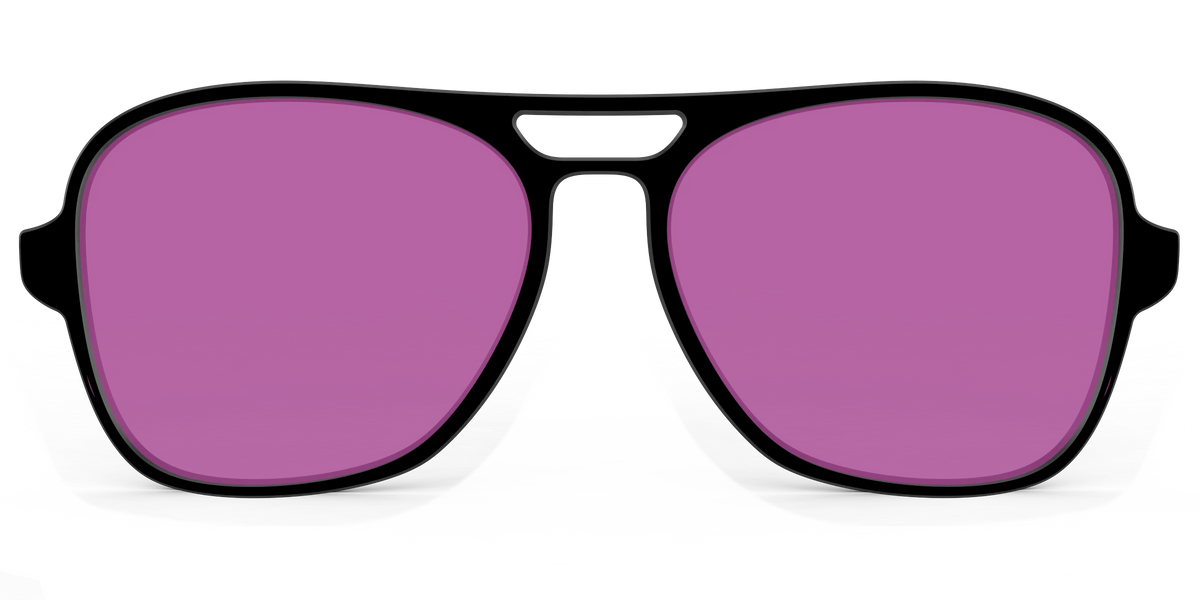 The Black with Violet Golf Lens