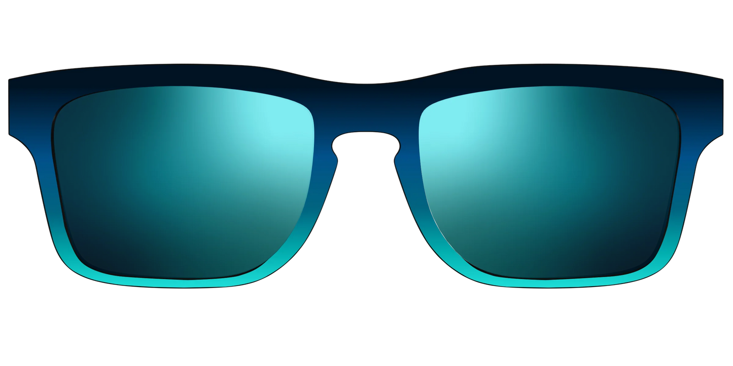 The Polarized Royal Blue to Seafoam Gradient Sun Top