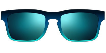 The Polarized Royal Blue to Seafoam Gradient Sun Top