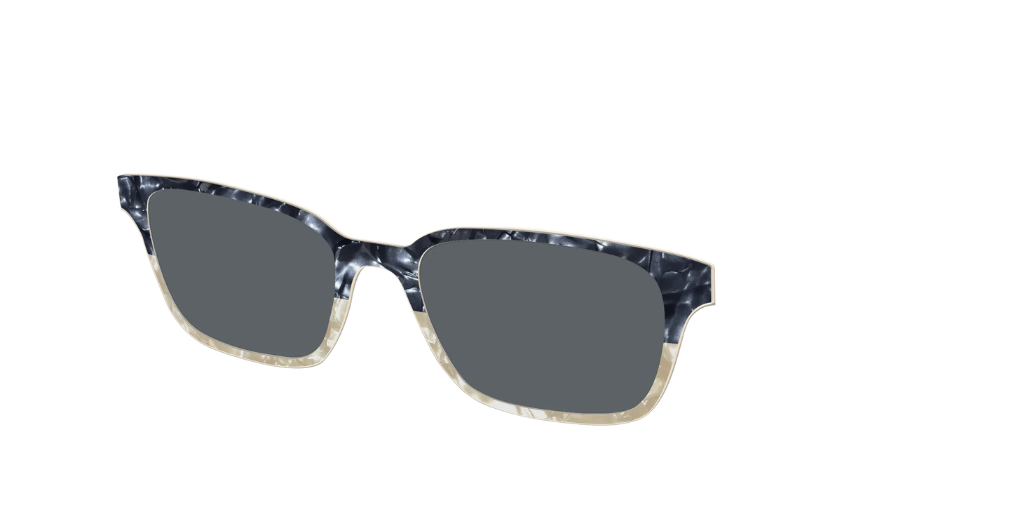 The Polarized Navy to Taupe Pearl Split Sun Top