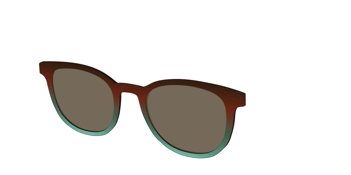 The Polarized Mahogany to Juniper Woodgrain Sun Top