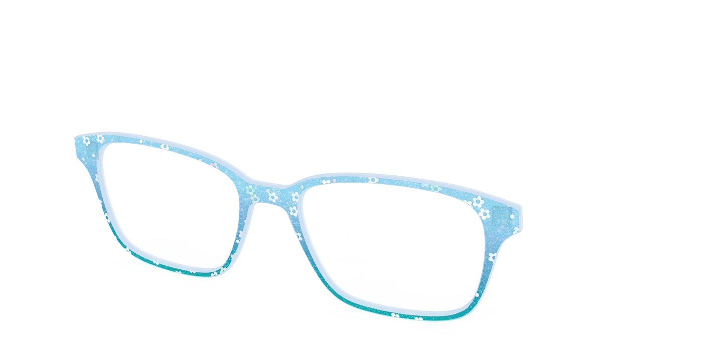The Sky Blue Crystal with Daisy Glitter