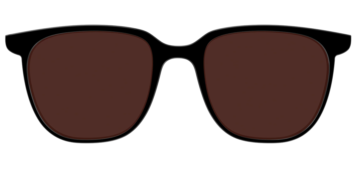 The Black with Brown Golf Lens