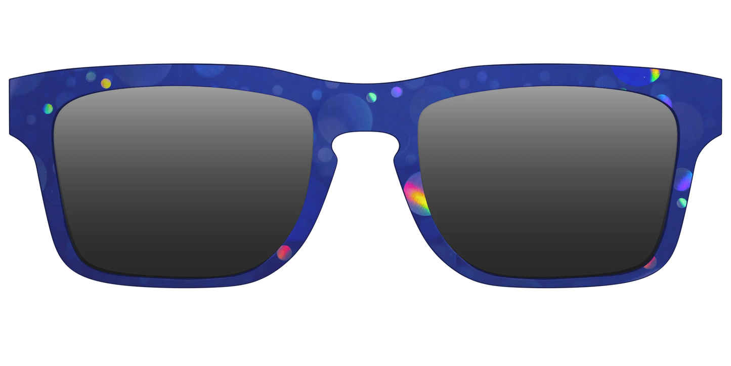 The Polarized Navy Holographic Bubbles Sun Top