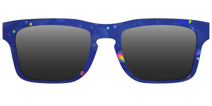 The Polarized Navy Holographic Bubbles Sun Top