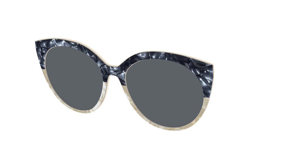The Polarized Navy to Taupe Pearl Split Sun Top