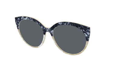 The Polarized Navy to Taupe Pearl Split Sun Top