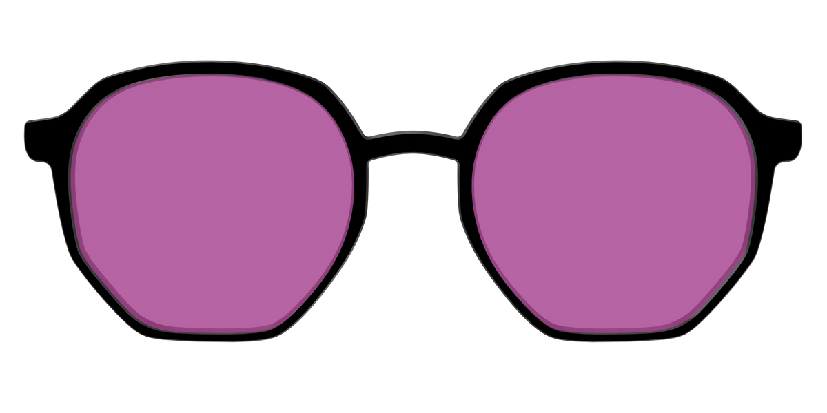The Black with Violet Golf Lens