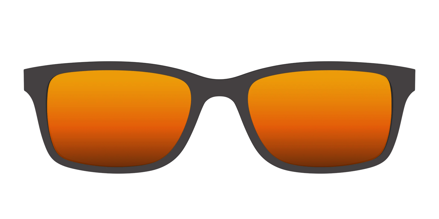 The Polarized Orange Reflective Sun Top