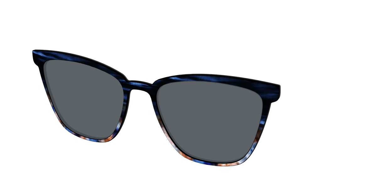 The Polarized Blue Horn Tortoise Sun Top