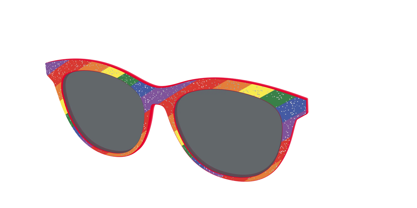 The Polarized Traditional Pride Flag Glitter Sun Top