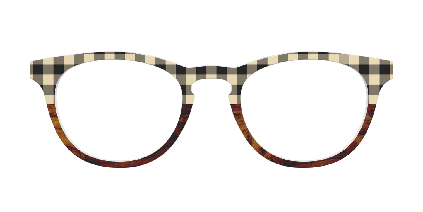 The Ivory Plaid Wood Split