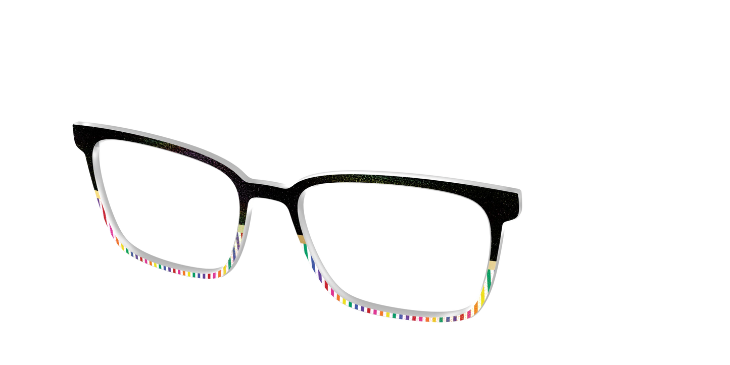 The Chic Pride Stripes Crystal with Gold Foil
