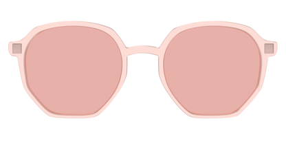 The Pink Crystal With Coral Pink Lens