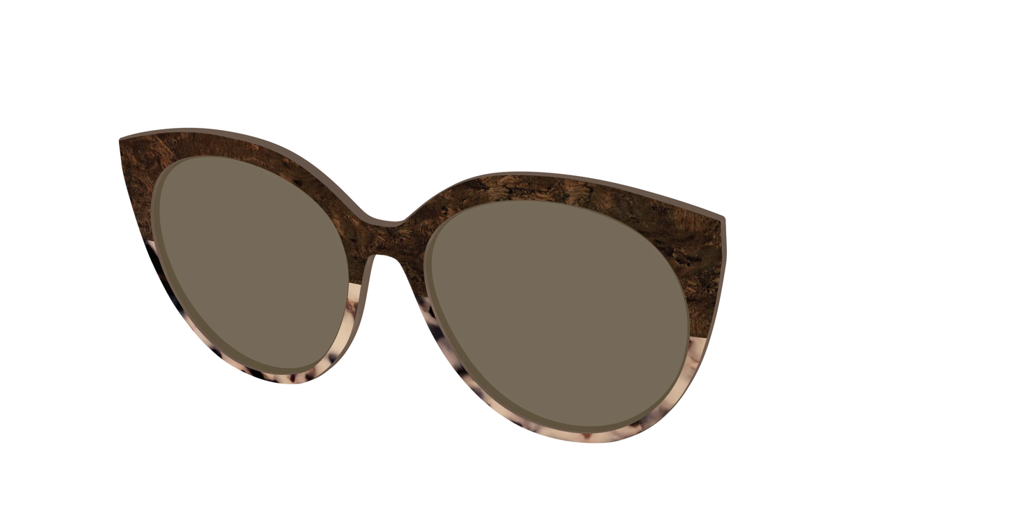 The Polarized Dark Oak Tortoise Split Sun Top