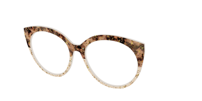 The Khaki Tortoise Crystal Split with Gold Flakes
