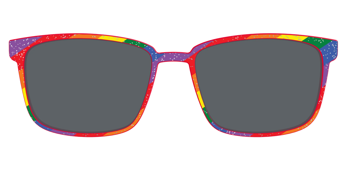 The Polarized Traditional Pride Flag Glitter Sun Top