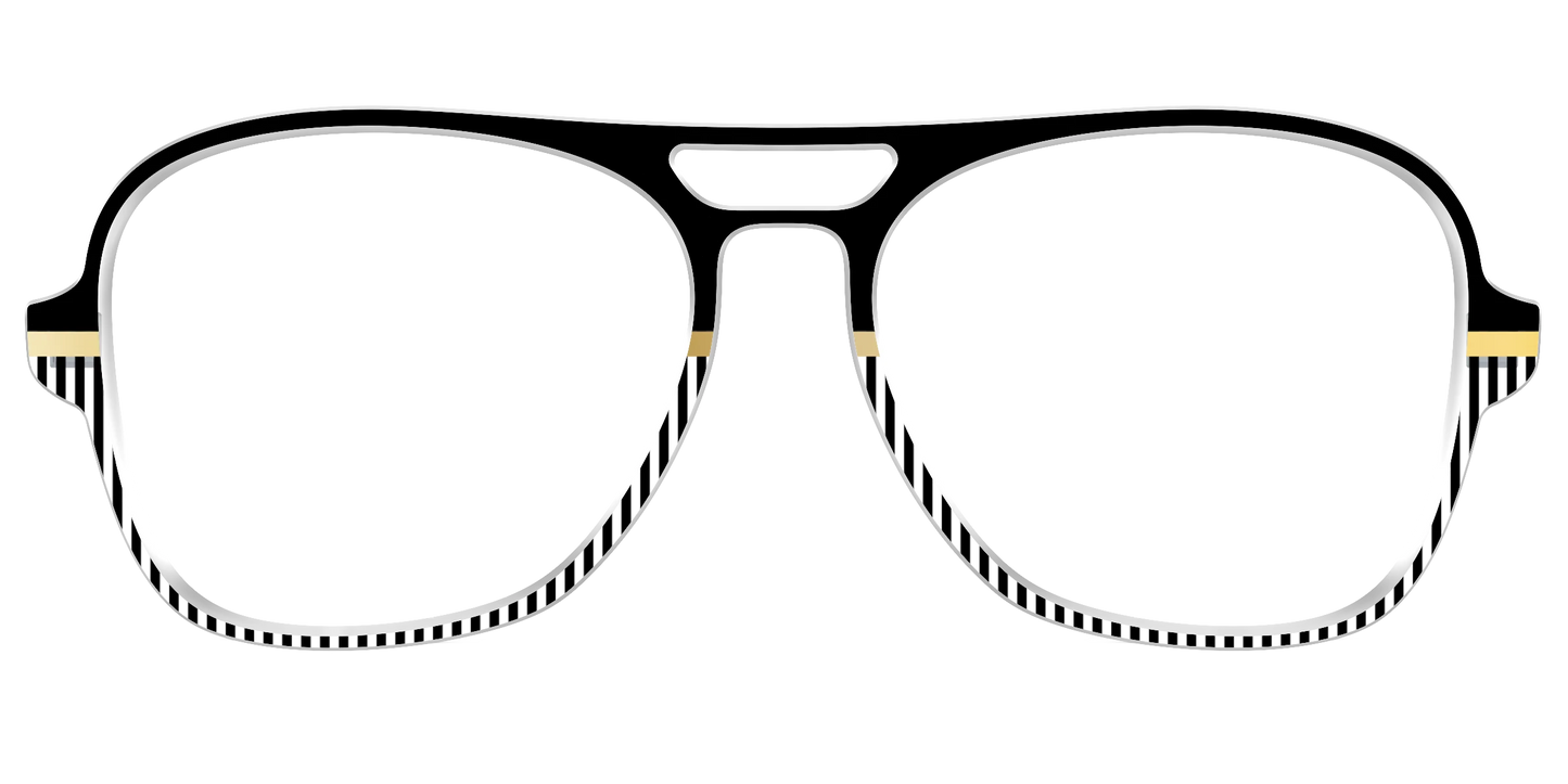 The Chic Stripes Crystal with Gold Foil
