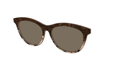 The Polarized Dark Oak Tortoise Split Sun Top