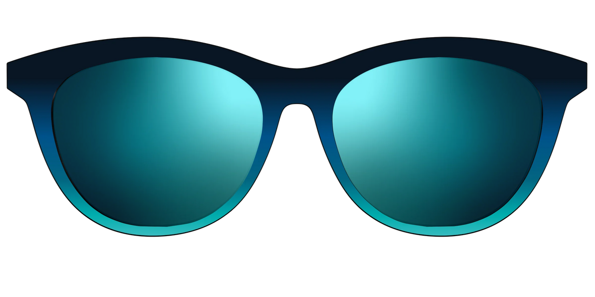 The Polarized Royal Blue to Seafoam Gradient Sun Top