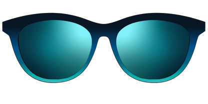 The Polarized Royal Blue to Seafoam Gradient Sun Top