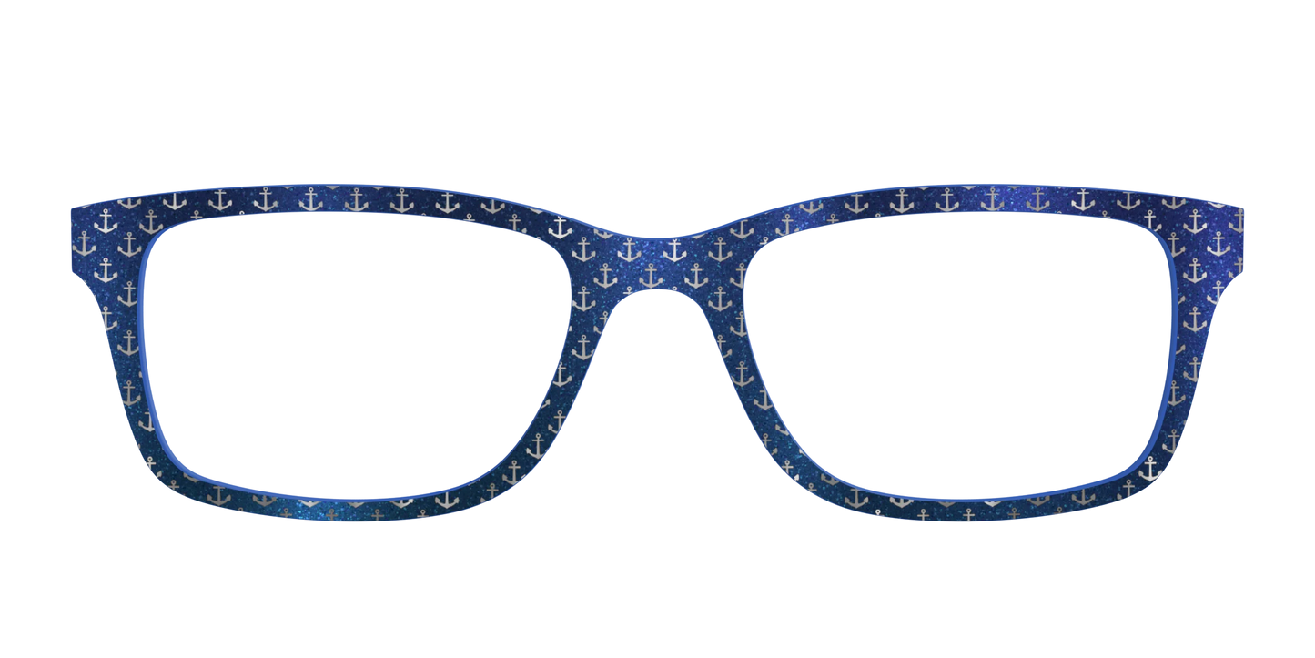 The Blue Shimmer with Silver Foil Anchors