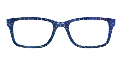 The Blue Shimmer with Silver Foil Anchors