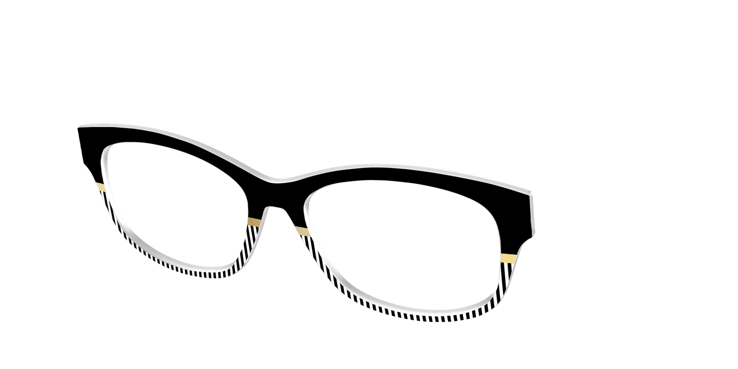 The Chic Stripes Crystal with Gold Foil