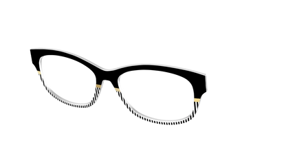 The Chic Stripes Crystal with Gold Foil