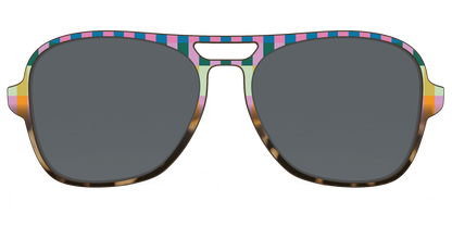 The Polarized Summer Stripes Tortoise Sun Top