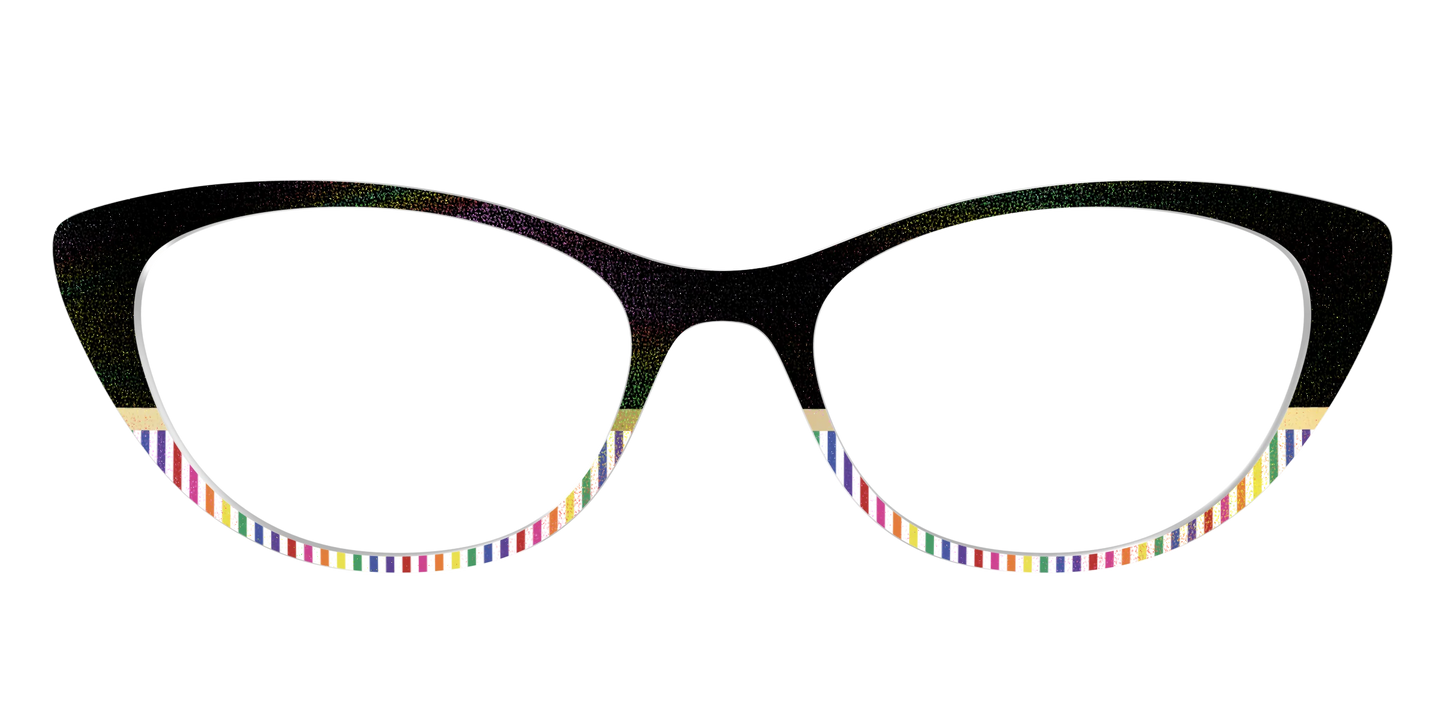 The Chic Pride Stripes Crystal with Gold Foil