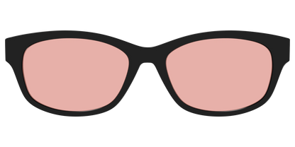 The Black With Coral Pink Lens