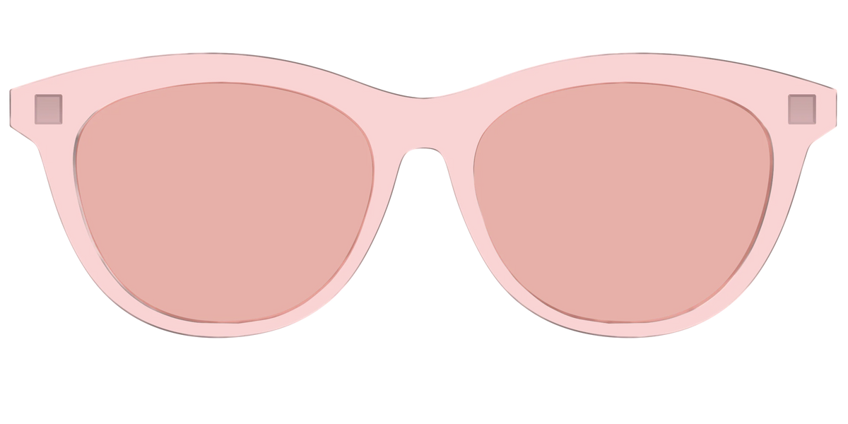 The Pink Crystal With Coral Pink Lens