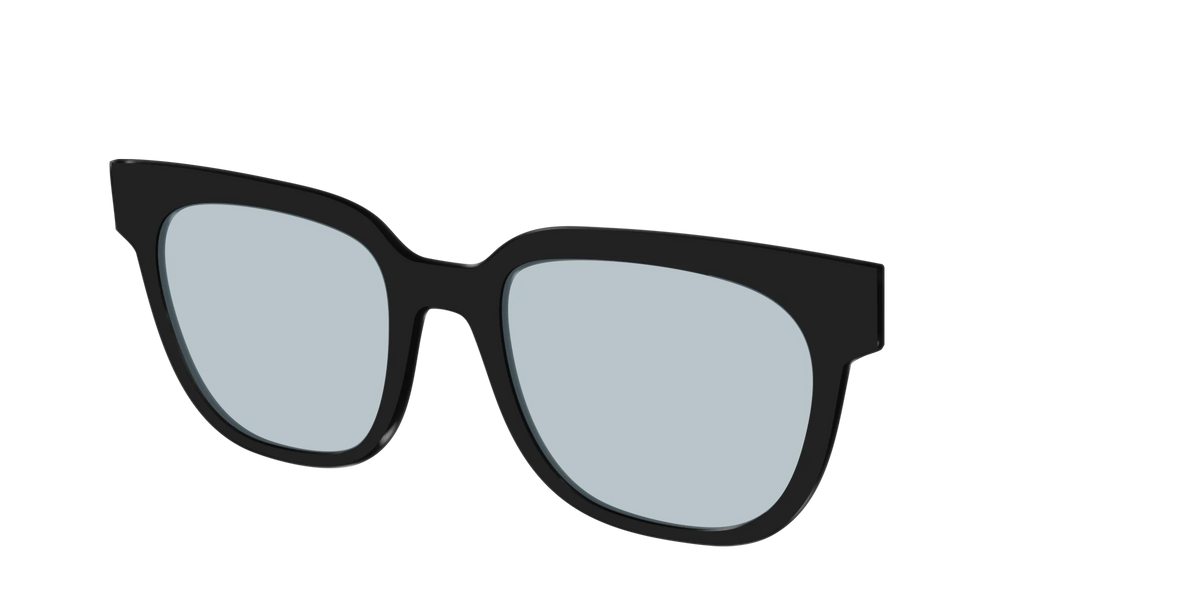 The Black With Slate Blue Lens