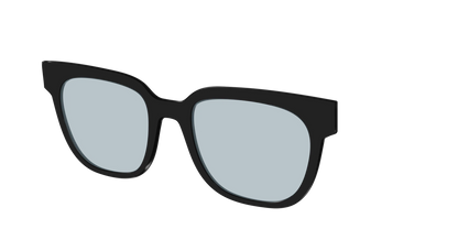 The Black With Slate Blue Lens