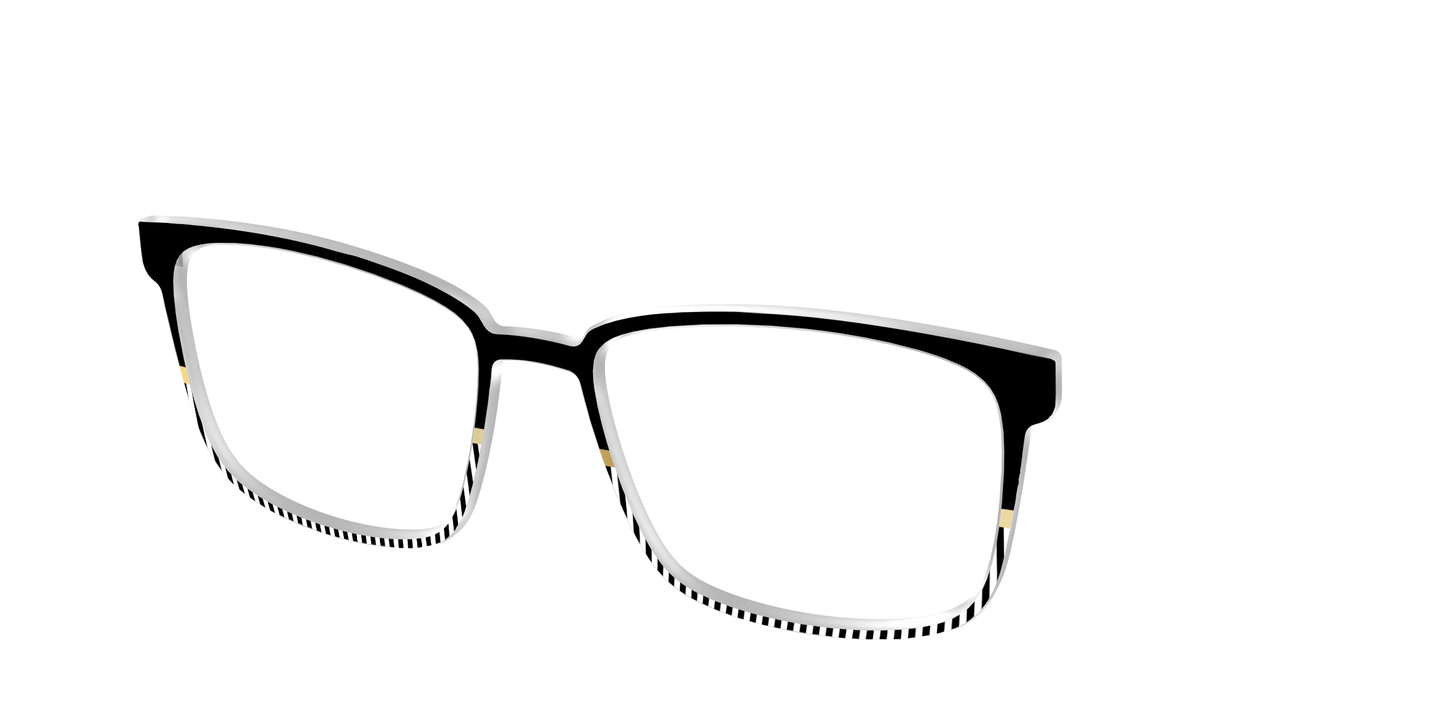The Chic Stripes Crystal with Gold Foil