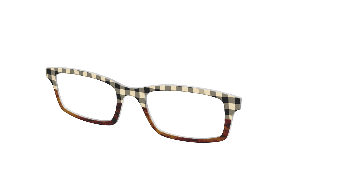 The Ivory Plaid Wood Split