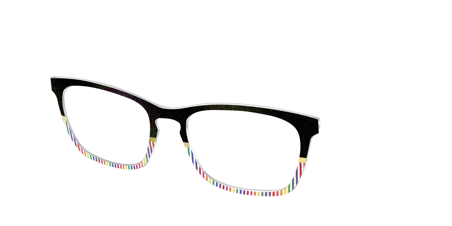 The Chic Pride Stripes Crystal with Gold Foil