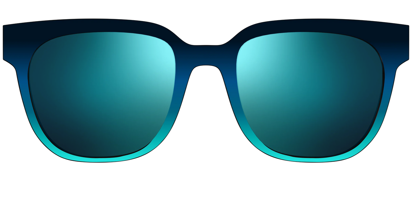 The Polarized Royal Blue to Seafoam Gradient Sun Top