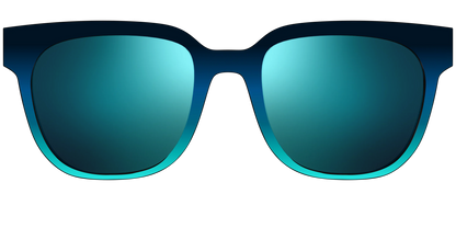 The Polarized Royal Blue to Seafoam Gradient Sun Top