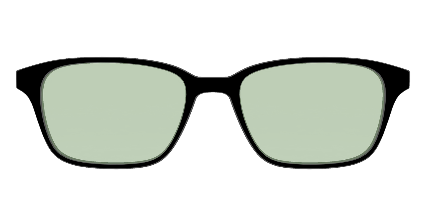 The Black With Sage Green Lens